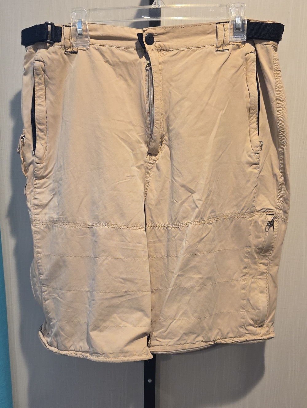 (J44) No Boundaries Tan Cargo Shorts with Utility Pockets